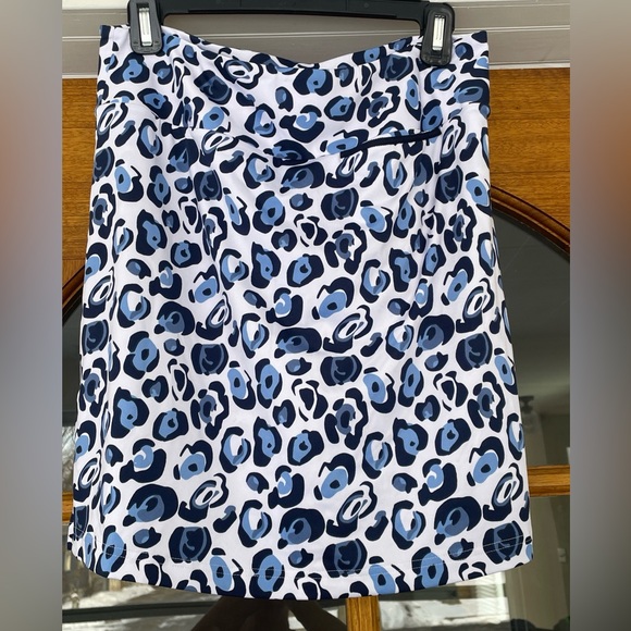 Golftini Navy/white Cheetah Print Golf Skirt Size Large NWT - Picture 4 of 6